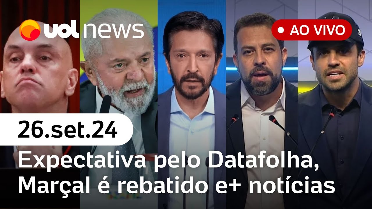 Datafolha: expectativa pela pesquisa; Flow rebate Pablo Marçal; caso Eliza Samudio e+ | UOL News