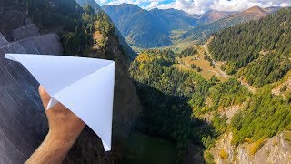 Throwing PAPER AIRPLANES from 165m Dam!