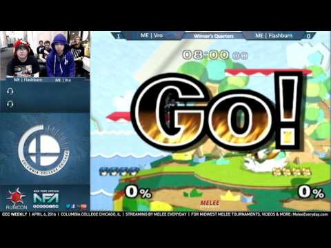 CCC Weekly [4/6/16] - ME | Vro (Marth) vs. ME | Flashburn (Fox) - SSBM - Winner's Quarters