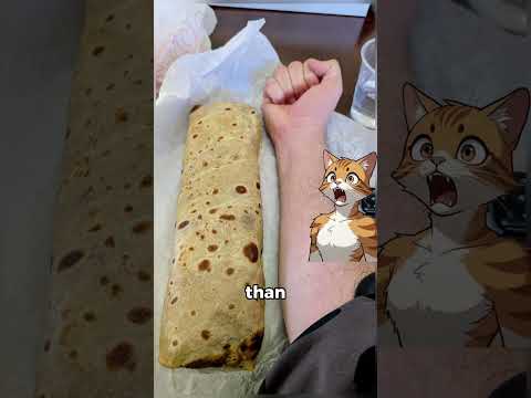 When your breakfast burrito is bigger than your forearm😹
