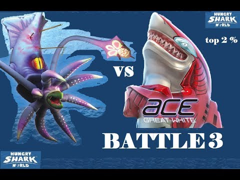 Ace Shark vs Colossal Squid 🦑 Boss Battle 3 - Hungry Shark World