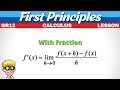 First Principles Calculus Grade 12 With Fraction