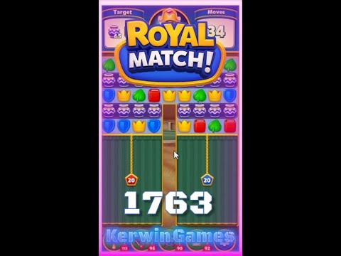 Royal Match Level 1763 - No Boosters Gameplay