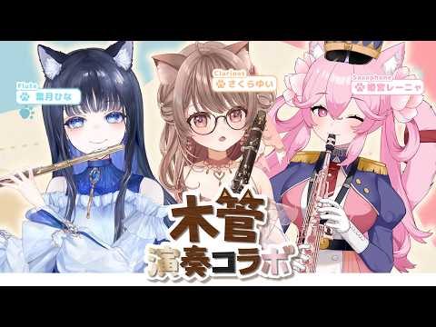 木管ねこ３人で癒しセッションしていくよ〜🐈【さくらゆい￤姫宮レーニャ￤葉月ひな】#木管猫楽団