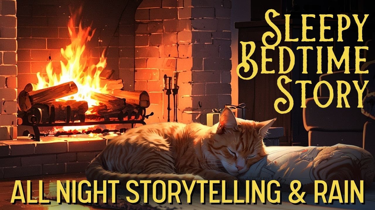 WHISKERS' DREAM JOURNEY Long Bedtime Story For Grown Ups | Storytelling & Rain | Black Screen