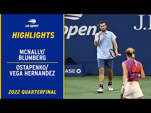 McNally/Blumberg vs. Ostapenko/Vega Hernandez Highlights | 2022 US Open Quarterfinal