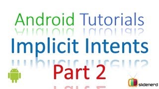 #26 Android Implicit Intent Part 2: Android Tutorial For Beginners [HD 1080p]
