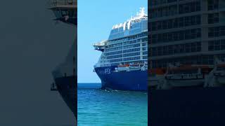 Celebrity Apex cruise ship setting sail on the open sea