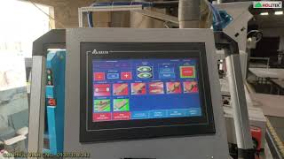 Máy dán chỉ keo PUR, dán test ván dày 9mm, PRO-800AH dán siêu đẹp