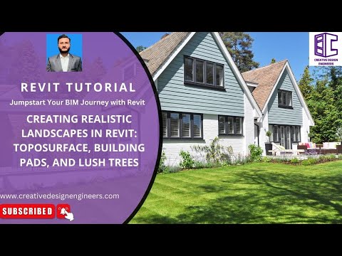 How to Create Toposurface, Building Pads, and Trees in Revit|Creating Realistic Landscapes in Revit