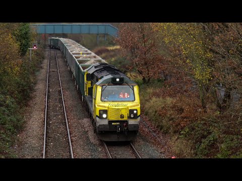 Freightliner Class 70 No. 70007 on 6Z92 Tunstead Sdgs - Northampton Castle Yd on 25.11.20 - HD