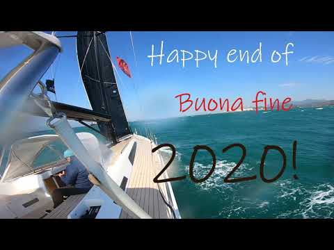 Last sailing 2020 Happy end, Buona fine! SAILING WITH ONLY THE JIB! Easy Sailing