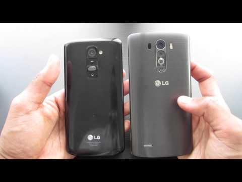 LG G2 vs LG G3 - Size Comparison