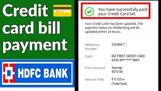 HDFC bank credit card bill payment|how to hdfc credit card bill pay|how to bill pay hdfc credit card
