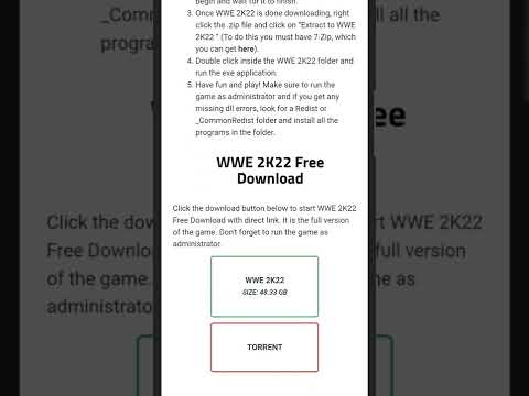 Free download 2k22 with all Dlc #wwe2k22 #short
