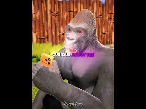 Gorilla Trades Banana for Lost Phone 🦍 #shorts