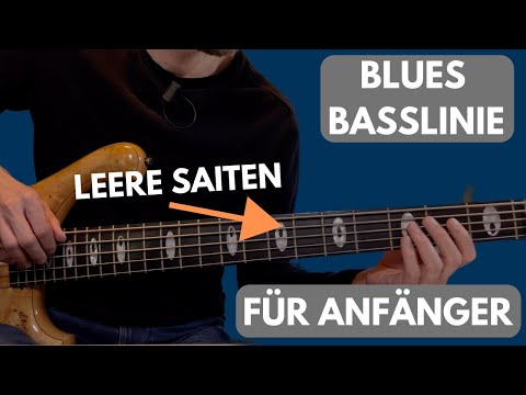 EBass Blues in A für Anfänger - mit leeren Saiten