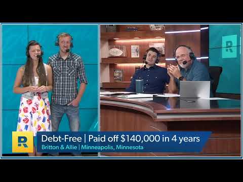 Dave Ramsey Debt Free Scream - Britton and Allie - Paid off $140,000 in Four Years!