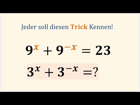 Eine schöne Gleichung! Nicht jeder nutzt diesen Trick