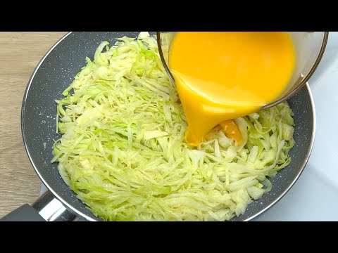 Nach diesem Rezept wird jeder Kohl lieben! Kein Mehl, kein Backofen! Wunderbares Frühstück # 107