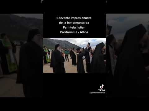 Filmat impresionant de la Inmormantarea Parintelui Iulian Prodromitul- ATHOS