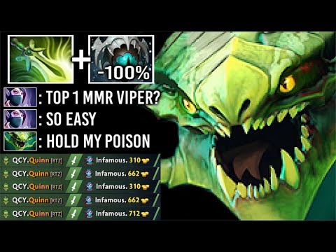 THIS IS HOW TOP 1 MMR Viper DELETE Pro TA Ez! Crazy -100% Slow Poison Burn by CCnC WTF Dota 2