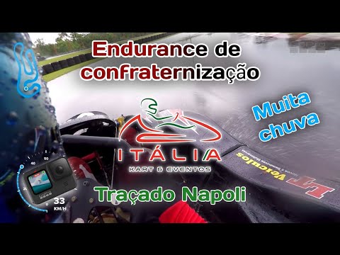 Endurance de confraternização - Itália Kart e Eventos - Traçado Napoli - Muita chuva.