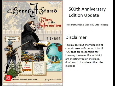 Here I stand 500th Anniversary Edition rules update