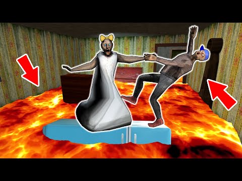 Granny vs Grandpa vs *floor is lava* - funny horror animation (funny mix 14)