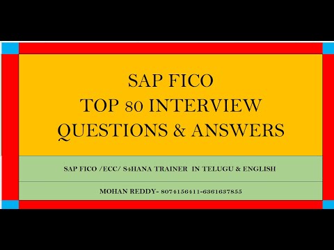 SAP FICO TOP 80 INTERVIEW QUESTIONS & ANSWERS-8074156411
