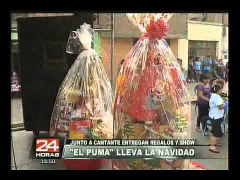 'El Puma' Carranza llevó la Navidad a niños en su antiguo barrio del Rímac