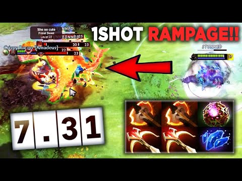 7.31 NEW ABSOLUTE CARRY - Beautiful 1Shot Rampage Dota 2