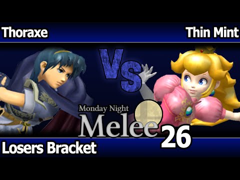 MNM 26 Melee - Thoraxe (Marth, Luigi) vs Thin Mint (Peach) - Losers Bracket