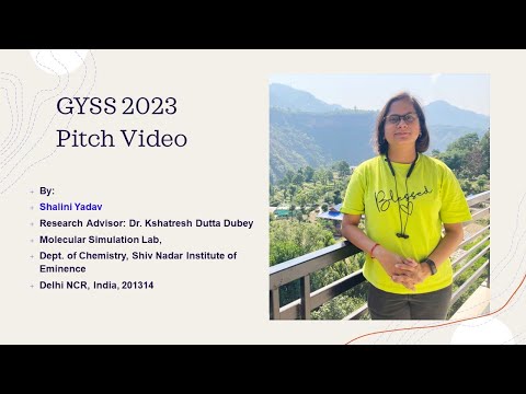 GYSS 2023 Pitch video | Shalini Yadav | Shiv Nadar Institute of Eminence | Delhi NCR,  India