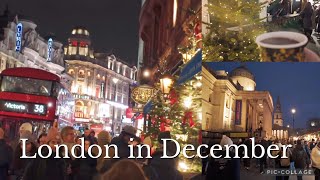 12月の ロンドン クリスマスマーケット イルミネーション を楽しむトラファルガースクエア