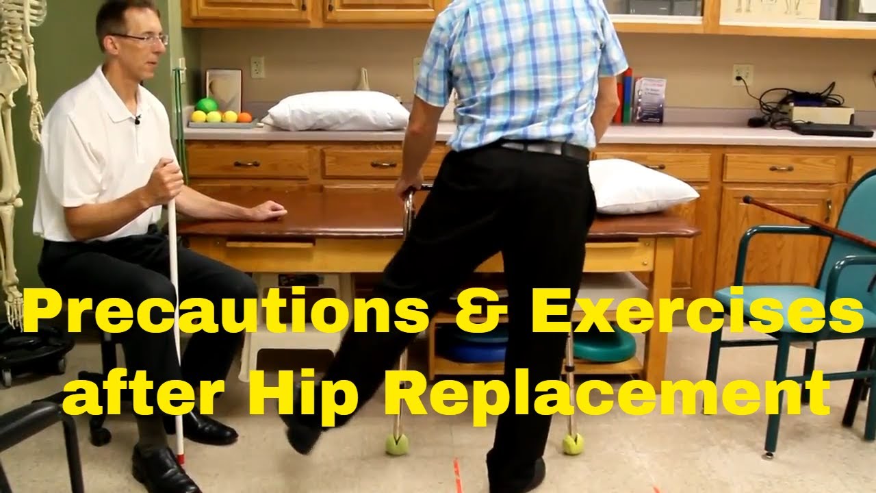 Precautions & Exercises after Hip Replacement (Posterior Approach) - YouTube