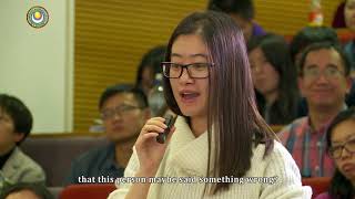 36-跨越历史的柔波 >> 20151022 伦敦大学 【佛教对进化论与造物论的看法 问答2 英文版】