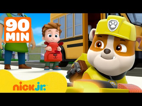 Patrulha Canina | Resgates de volta às aulas com Rubble da PAW Patrol! | 90 minutos | Nick Jr.