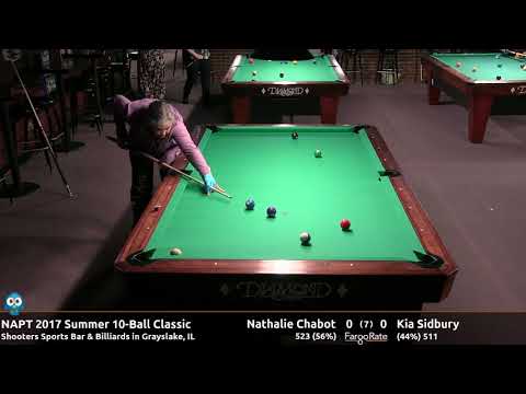 Nathalie Chabot vs Kia Sidbury - NAPT 2017 Summer 10-Ball Classic