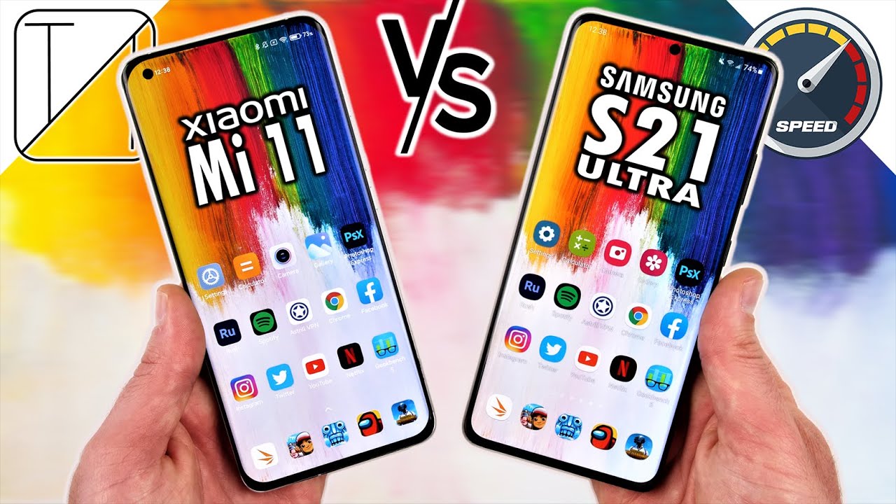 Xiaomi Mi 11 vs Galaxy S21 Ultra Speed Test