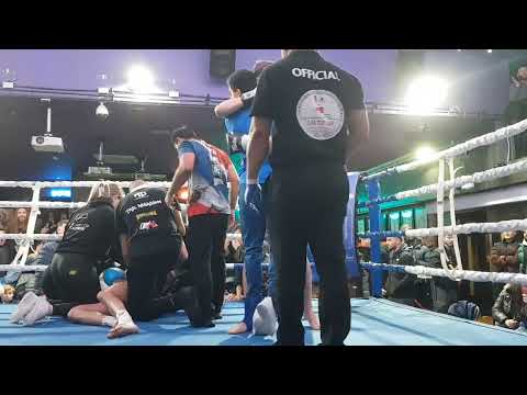 JOE RYAN MUAY THAI HEAD KICK KNOCKOUT! 🤯 Joe Ryan vs Ignasi Larios | ISKA World Title