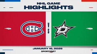 NHL Highlights | Canadiens vs. Stars - January 16, 2025