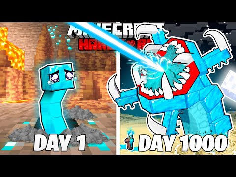 1000 Days as a Diamond Worm in Hardcore Minecraft?! Click to see my survival story!