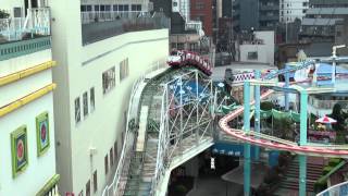 preview picture of video 'Rollercoaster at Hanayashiki Amusement Park (Asakusa; Japan)'