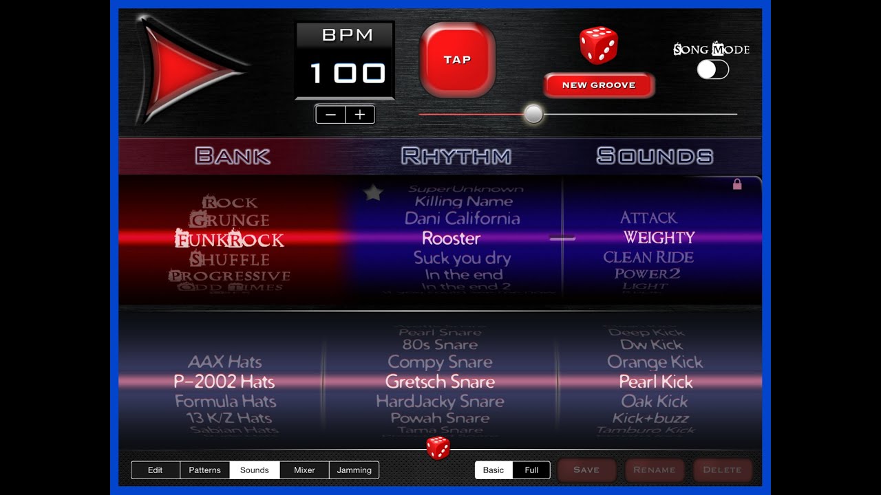Rock Drum Machine Demo and Tutorial for iPad, Brilliant App