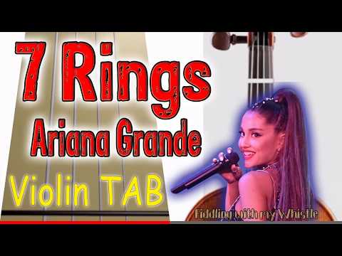 7 Rings - Ariana Grande - Violin - Play Along Tab Tutorial