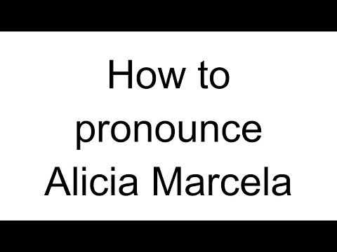 How to Pronounce Alicia Marcela (Spanish)
