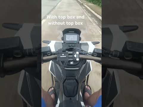 Honda ADV 160 Issue. wobbling handlebar with and without top box / Motorcycle rental Palawan