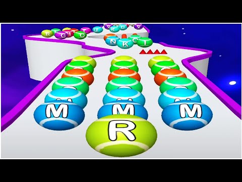 AZ Merge Race 2048 Ball Run Going Ball Game - Gameplay Walkthrough - Max Levels 16-30 (Android)