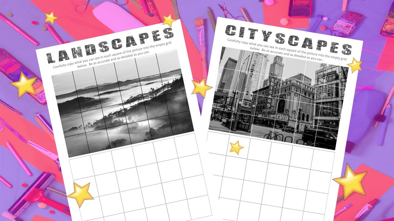 Landscape & Cityscape Grid Drawings